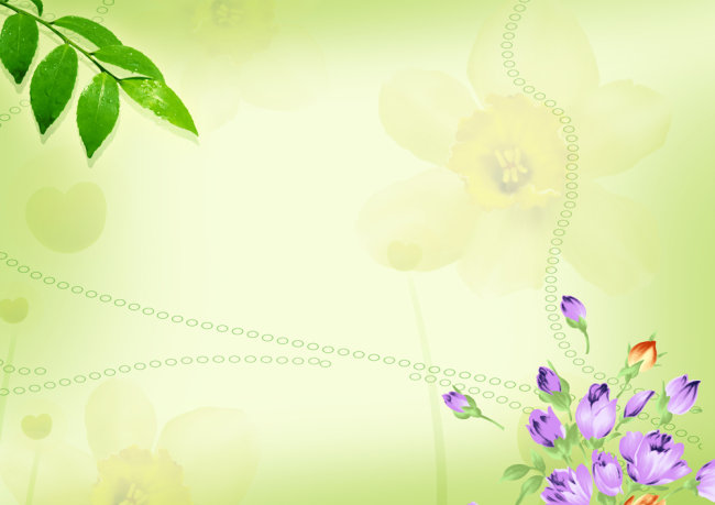 绿叶花纹高清psd背景<em>图下载</em>模板<em>下载</em>(图片编号