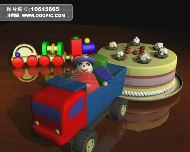 婚庆素材09之玩具汽车 蛋糕图片下载