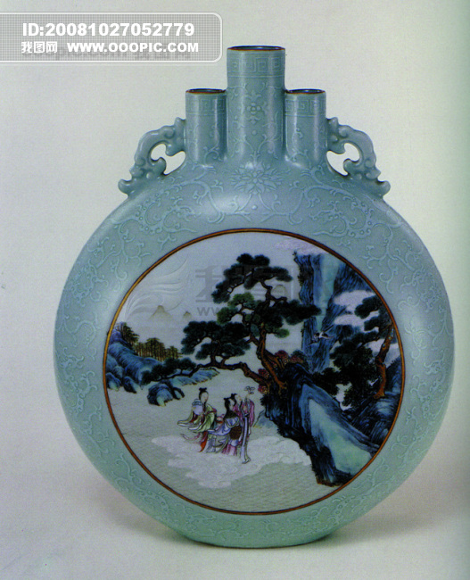 瓶子 花瓶 中国风 陶瓷 艺术品 玉如意 瓷器 古董