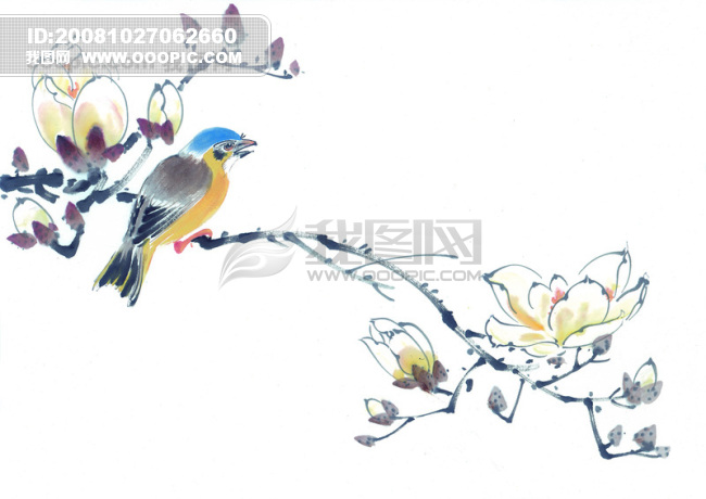 全部VIP素材 > > 图片素材 > 小鸟 喜鹊 油墨画 ...