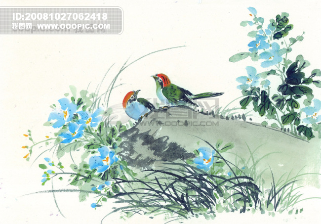全部VIP素材 > > 图片素材 > 小鸟 喜鹊 油墨画 ...
