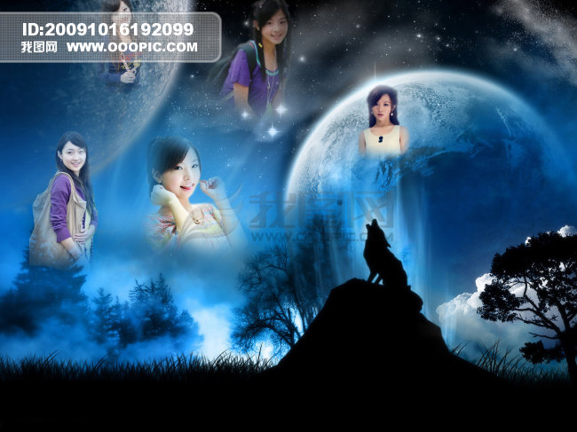 美女在天空_桌面背景图片_背景图片