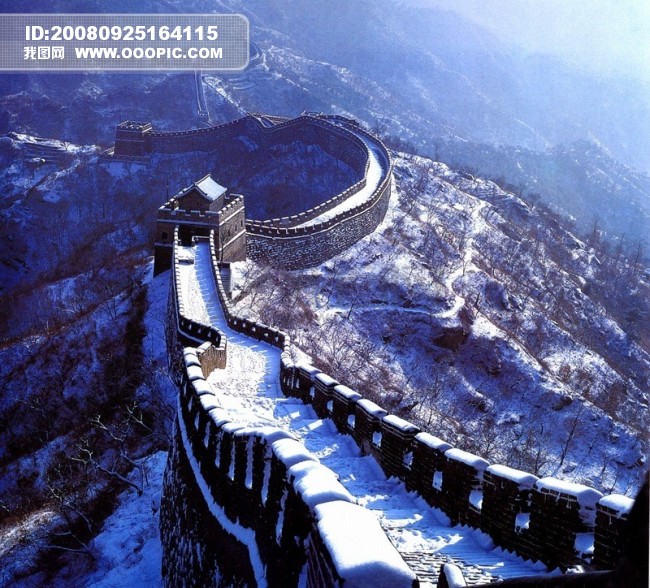 图库 雪景 冬天,中华长城,长城,万里长城,中国,自然风光,美景,古高清图片