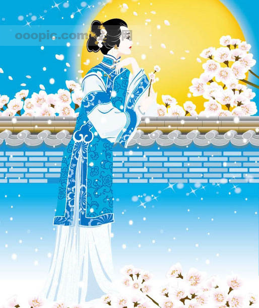 月之仙女_矢量素材_其他矢量