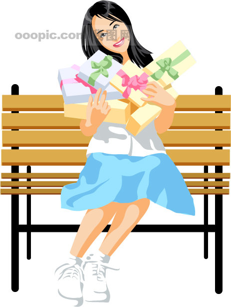 <em>收到礼物的</em>开心<em>女孩</em>