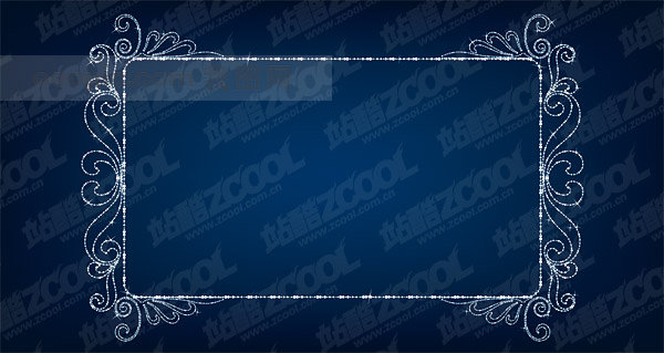 漂亮的钻石花边矢量素材_广告设计矢量素材_