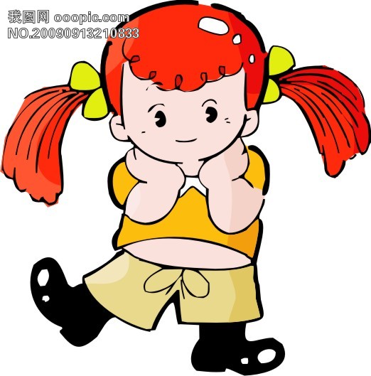 小女孩漫画矢量图154_妇女女性矢量图