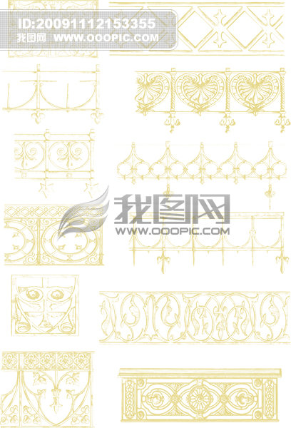 矢量花纹|矢量花边|底纹边框 花纹素材|花边素材 > 欧式花边矢量 二