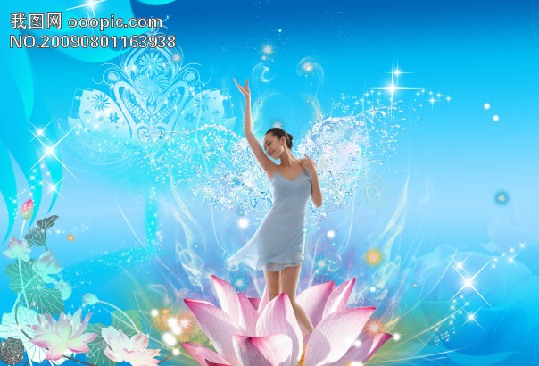 荷花美女模板下载(图片编号:619755)