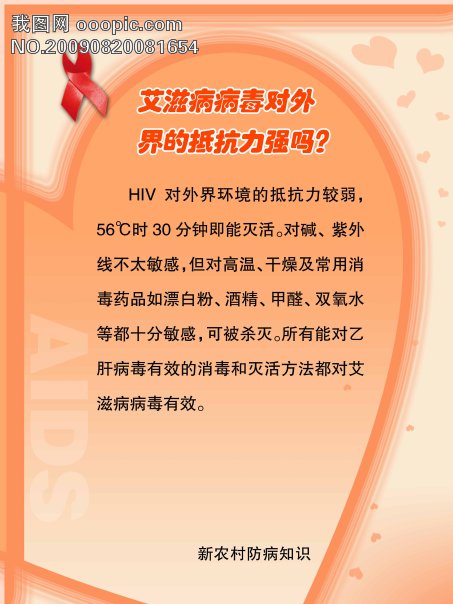 艾滋病病毒对外界的抵抗力强吗模板下载(图片