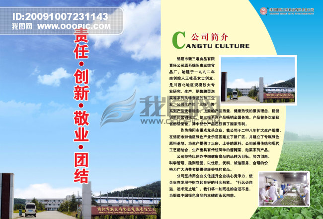 三维食品公司画册-公司简介模板下载(图片编号