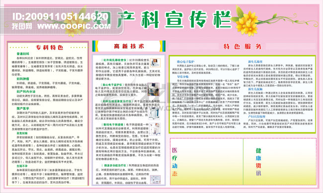 妇产科宣传栏