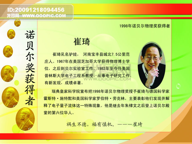 走廊文化--<em>诺贝尔奖获得者</em>崔琦模板下载(<em>图片</em>编