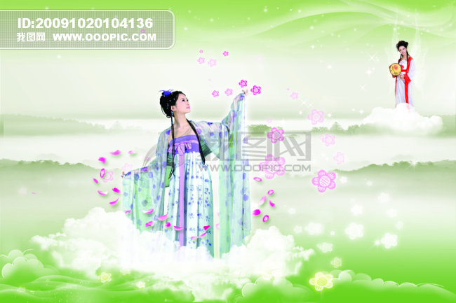天上的仙女_人物ps素材